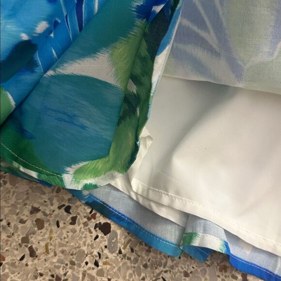 NWT Runaway the label Stelani maxi skirt blue green floral XS - Picture 8 of 9